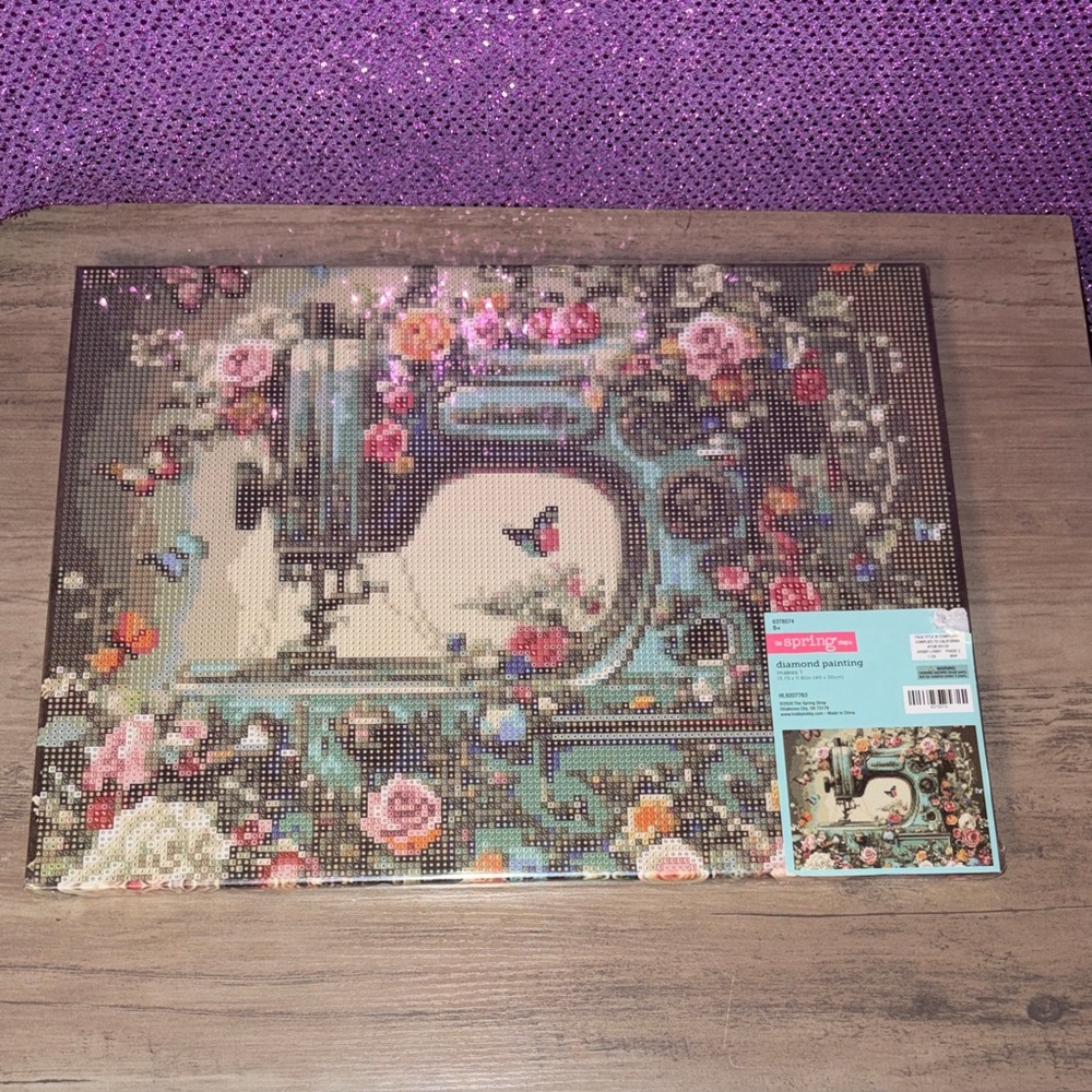 🆕 💜 Hobby Lobby Sewing Machine Diamond Art Painting Kit DIY Craft